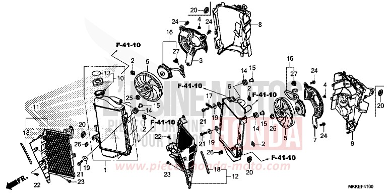 KUEHLER von Africa Twin GLINT WAVE BLUE METALLIC (B197X) von 2019